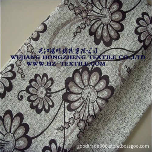 Printed peach skin fabric for curtain